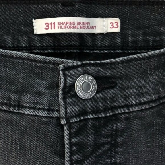 Levi’s 311 Shaping Skinny Jeans Soft Black Wash Size 33 - Picture 12 of 15